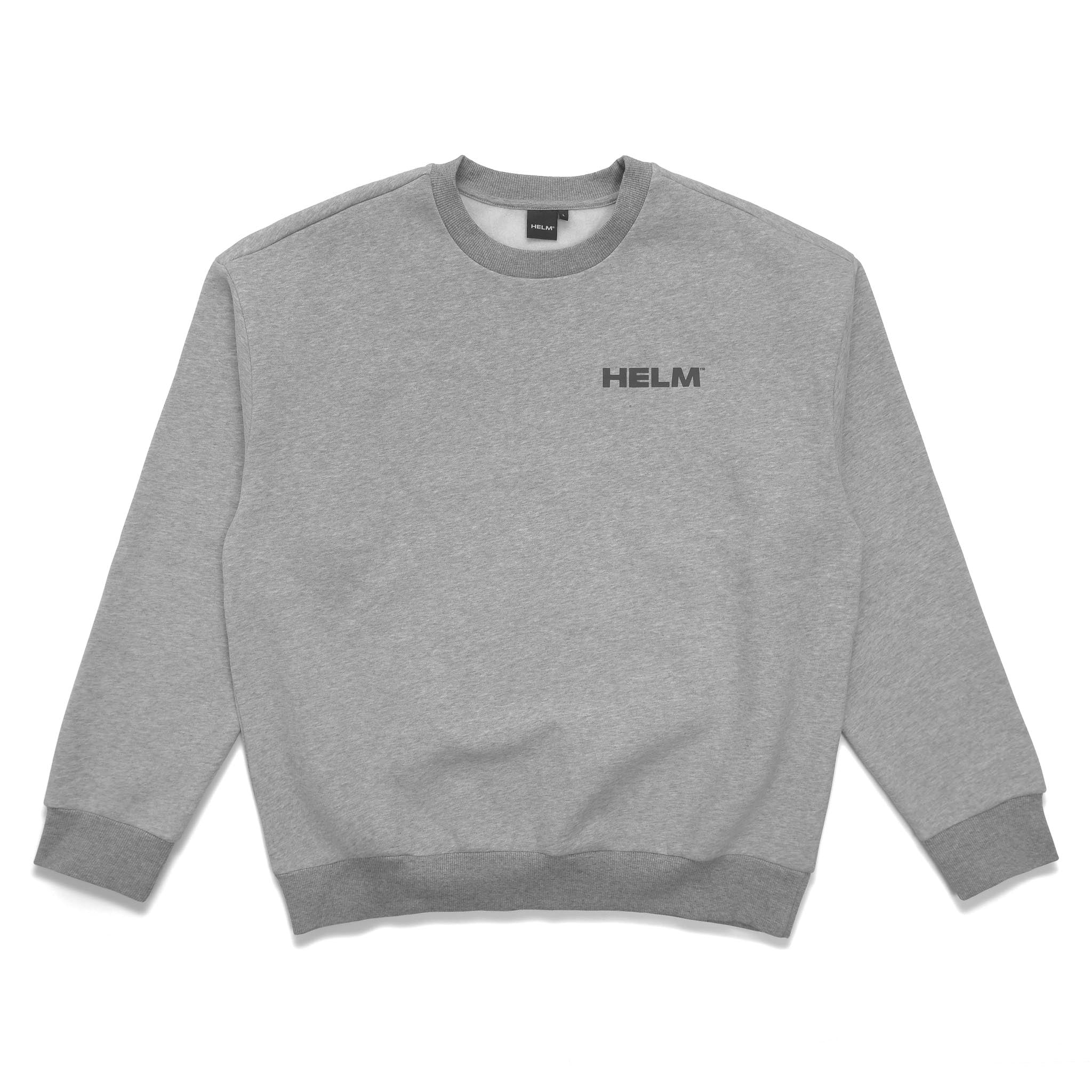 Block Logo Crew Sweatshirt - Heather Grey